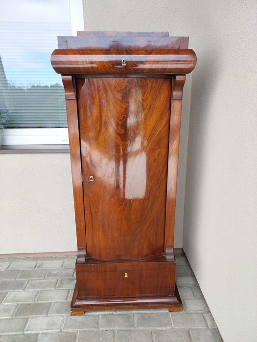 Stary słupek cylindryczny szafka biedermeier XIXw antyk F050