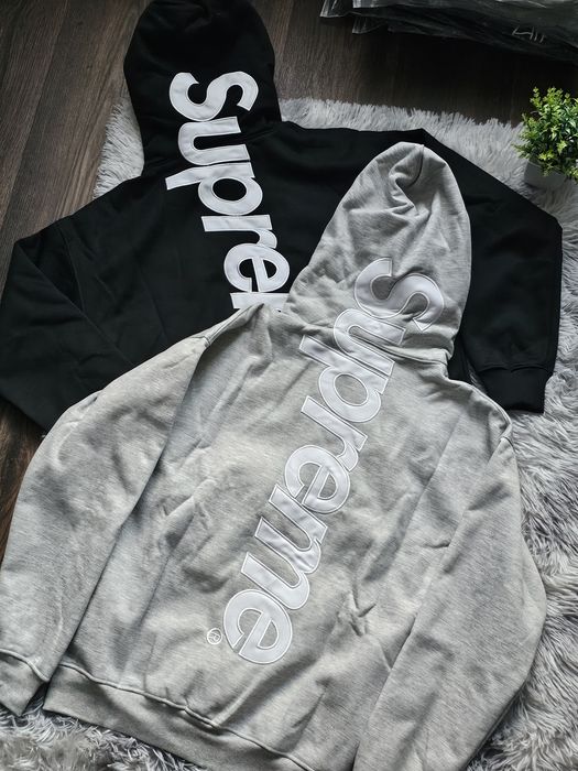 Худі Supreme S-M-L Сіре/Чорне
