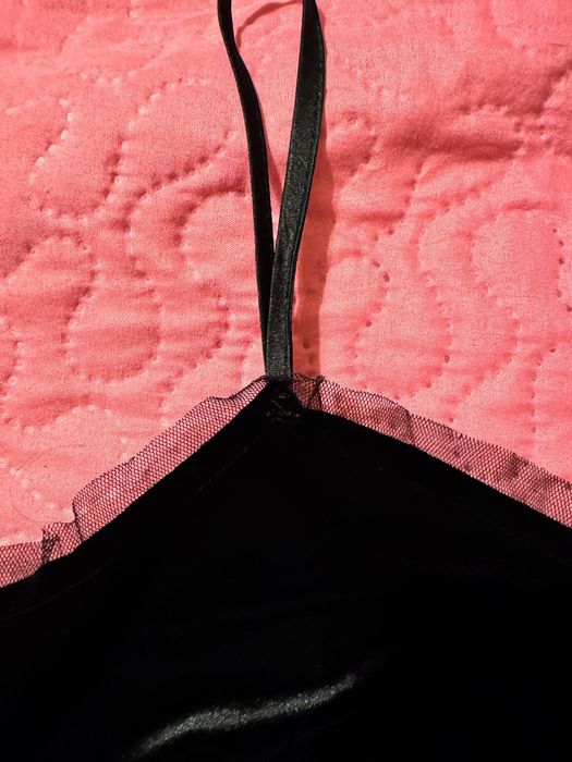 Черный бархатный топ xl