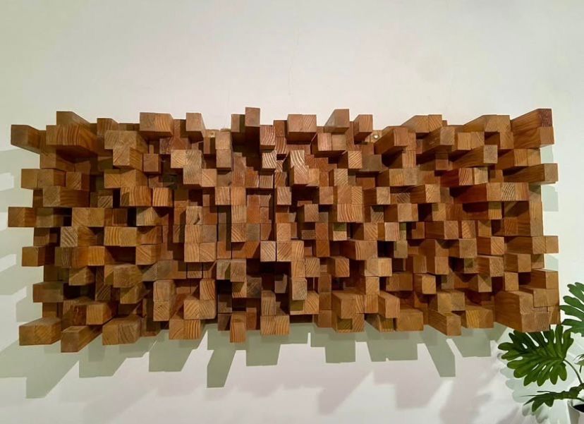 Difusor Acustico Artesanal em Pinho Macico (120x50) Rustico