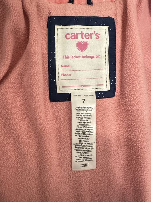 Зимова куртка для дівчинки carters на 7 років