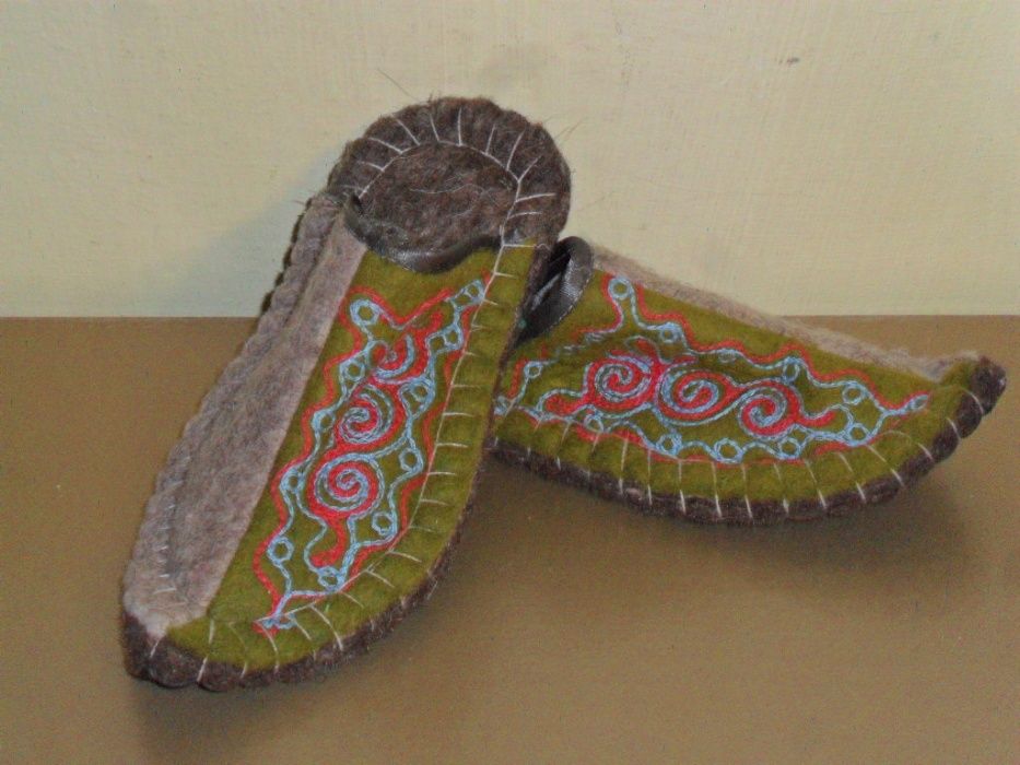 Тапочки детские натуральный войлок ручн. работа Finland 31-32р
