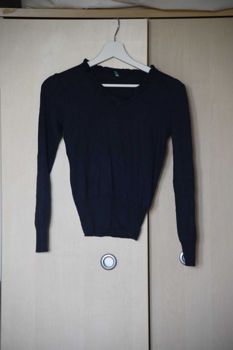 Benetton sweter granatowy