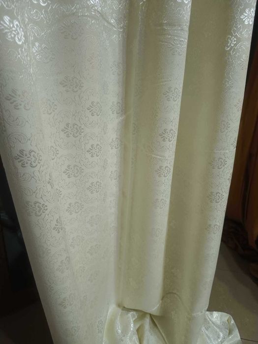 zasłony z metra ORNAMENT jasny KREM ,szer 280 cm
