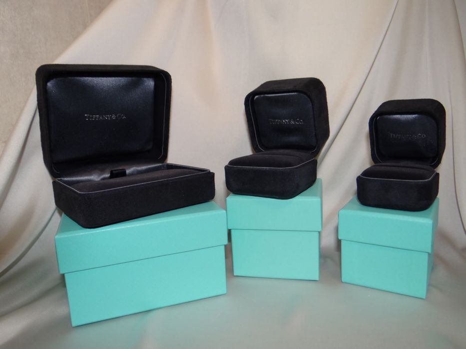 Оригінальні коробочки Tiffany & Co. для прикрас, 3 розміри