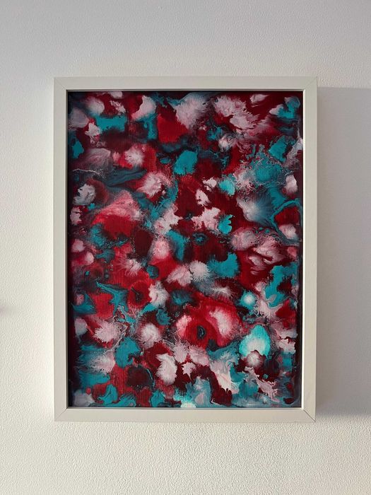 Pintura abstrata em acrílico