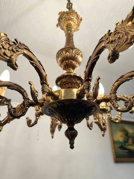 Люстра бронзова на 8 ламп 7462