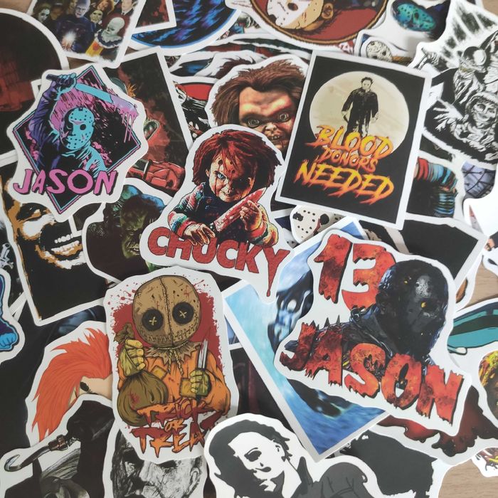 50 Autocolantes Stickers Filmes Terror