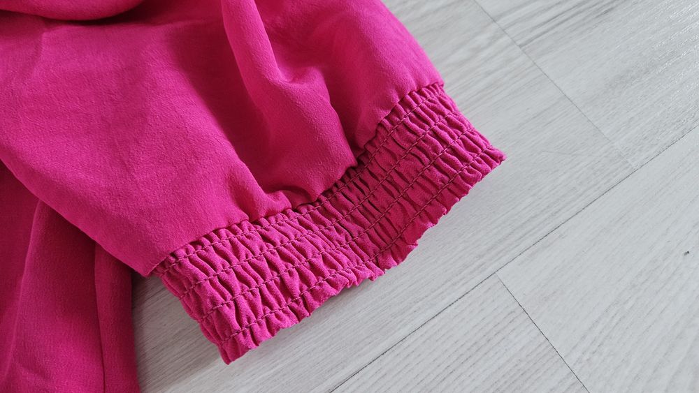 Różowa bluzka pufiaste kpszula rękawy 36 asos s