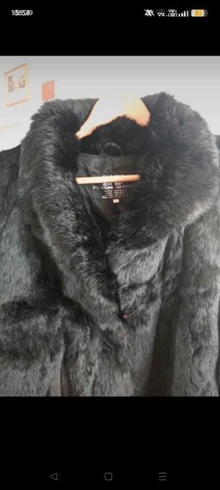 Futro czarne szykowne prawdziwe