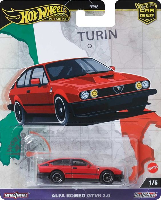 Машинка Hot Wheels Premium Pop Culture Alfa Romeo GTV6 3.0 FPY86-HRV80