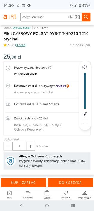 Pilot cyfrowy polsat DvB-T T210