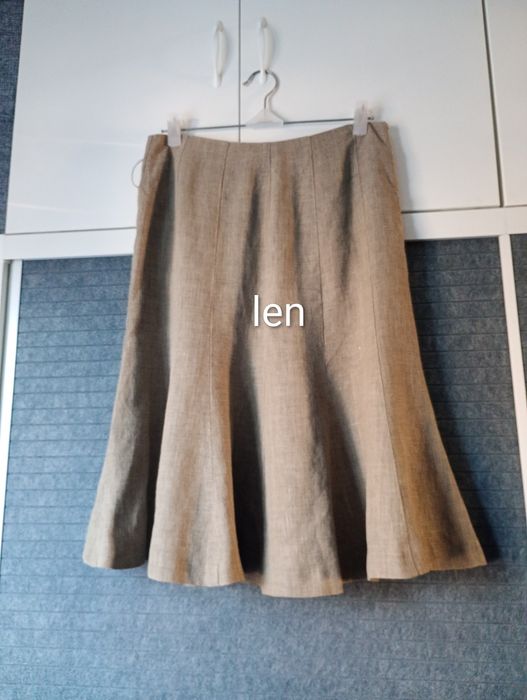 lniana spódnica midi