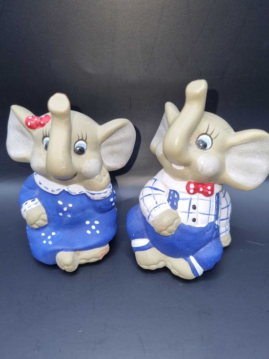 Figurki słonie dekoracyjne komplet 2 szt