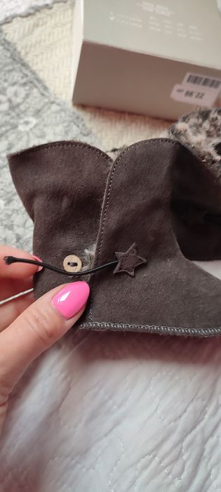 Buciki, botki, niechodki, rózm.74, Zara Mini