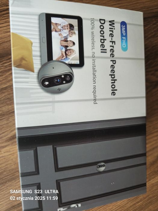 Bezprzewodowy Inteligentny wizjer HD do drzwi.