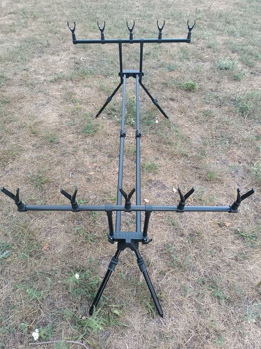 Підставка коропова род под RUMPOL Duo Black Matt на 5 вудлищ