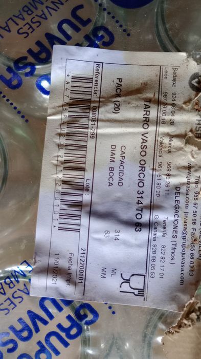 Envases de vidro para mel