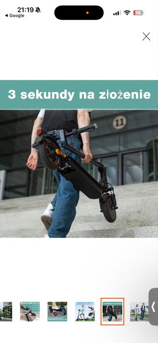 Hulajnoga elektryczna EVERCROSS EV85F super stan