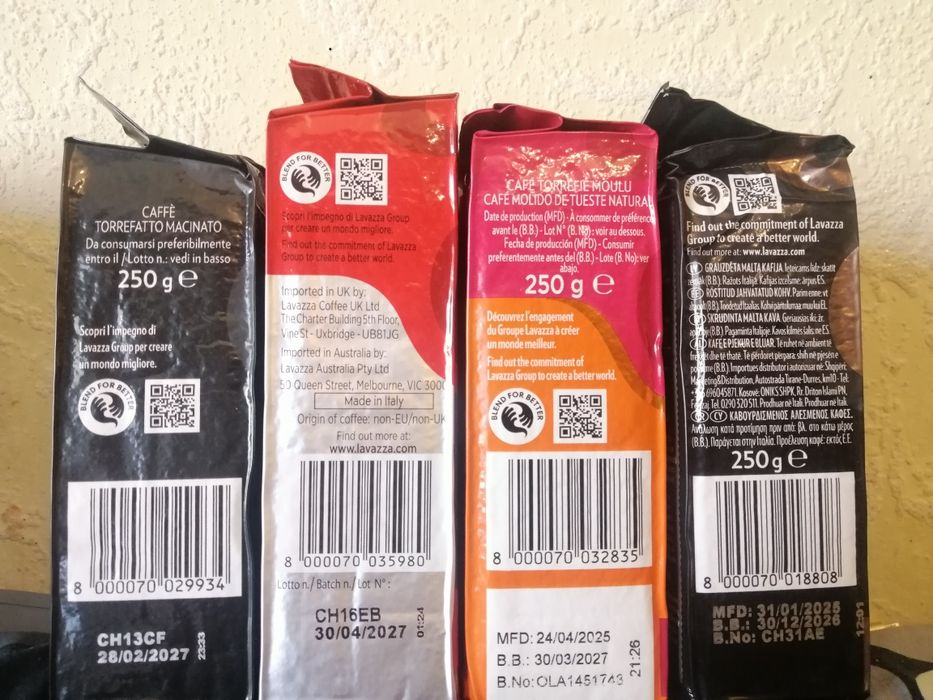 Lavazza Італія кава мелена Mountain grown, espresso, Rosso, il mattino,