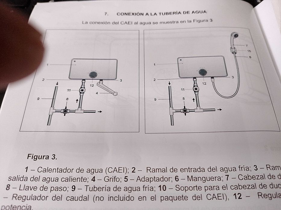 aparelho elétrico  de duche instantâneo