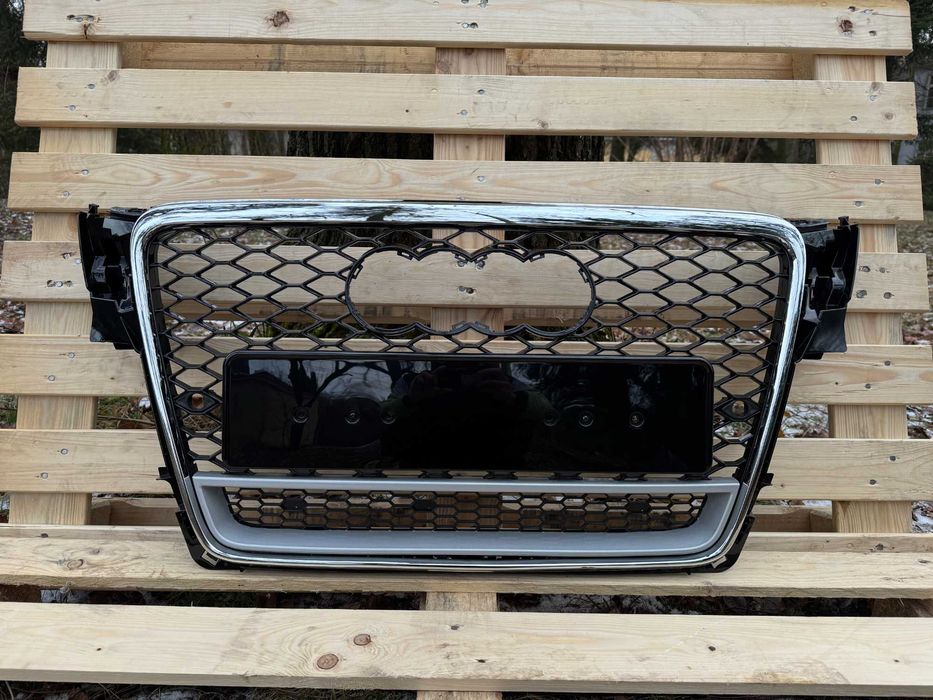 Grill Atrapa Audi A4 B8 08-11 styl RS4 CHROME Quattro