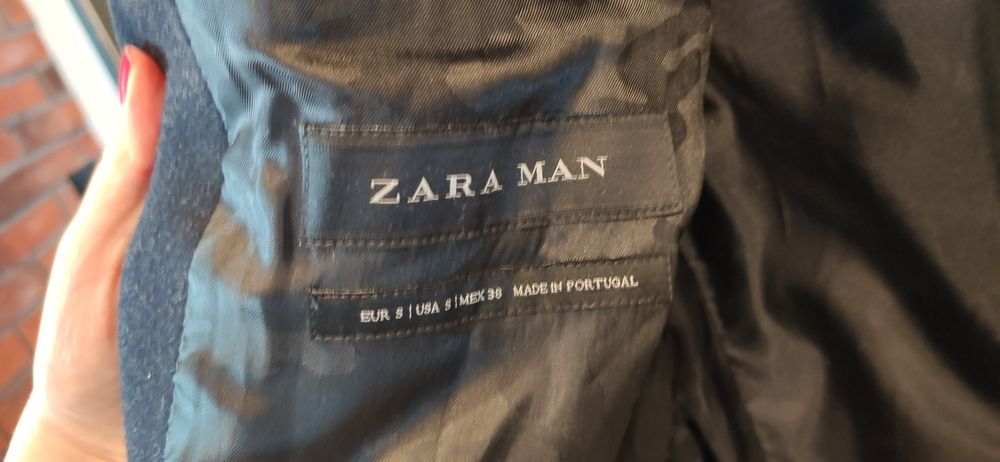 Płaszcz wełniany męski Zara rozmiar S NOWY