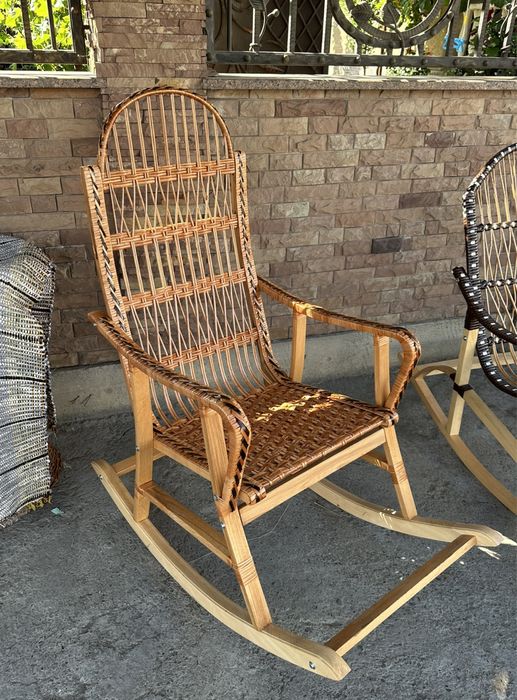 Крісло качалка / Крісло / Кресло качалка из лозы / крісло з лози