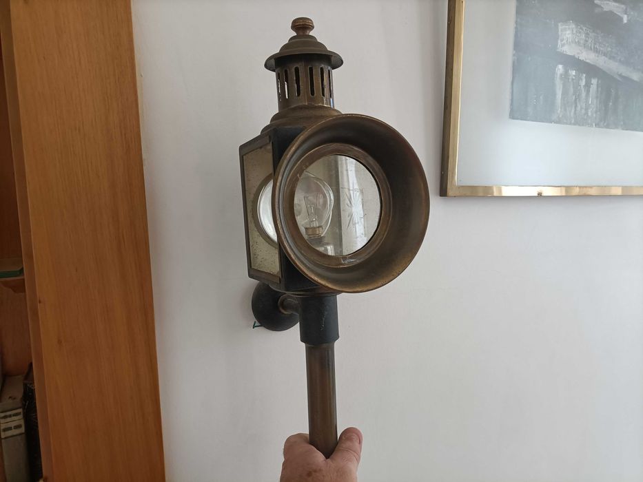 Vintage Par de Lanternas Parede Candeeiros Electrificadas