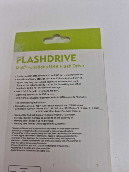 Pendrive Do IPhone Android PC 4w1 64GB USB C Lightning