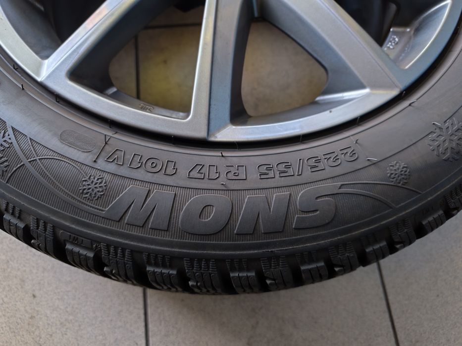 Koła  felgi 17  mazda 6   alu 5x114 stan bdb kpl 4 szt opony zimowe