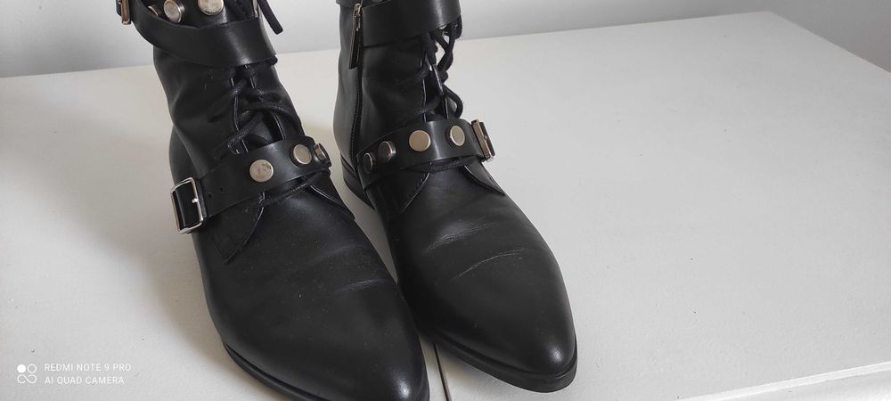 SIMPLE buty botki SKÓRA 37 Idealne