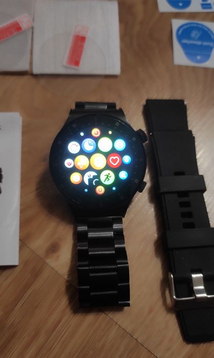 Смарт часы Smartwatch QW33 Bluetooth 2 ремешка, 2 защитных стекла