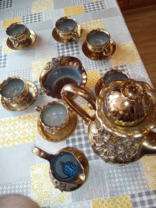 Zastawa zestaw kawowy filiżanki ROSYJSKI ZESTAW FILIZANEK CUKIERNICA