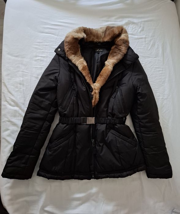 Aryton ciepła kurtka zimowa puchowa z pierzem z kapturem