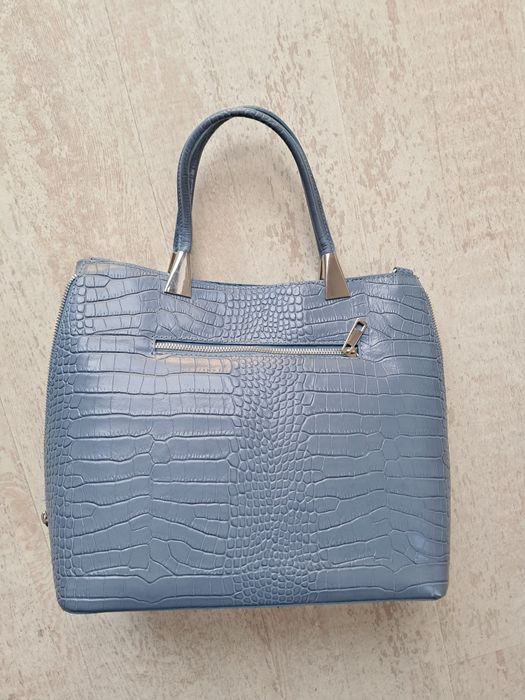 Niebieska torebka skóra naturalna Patrizia Piu