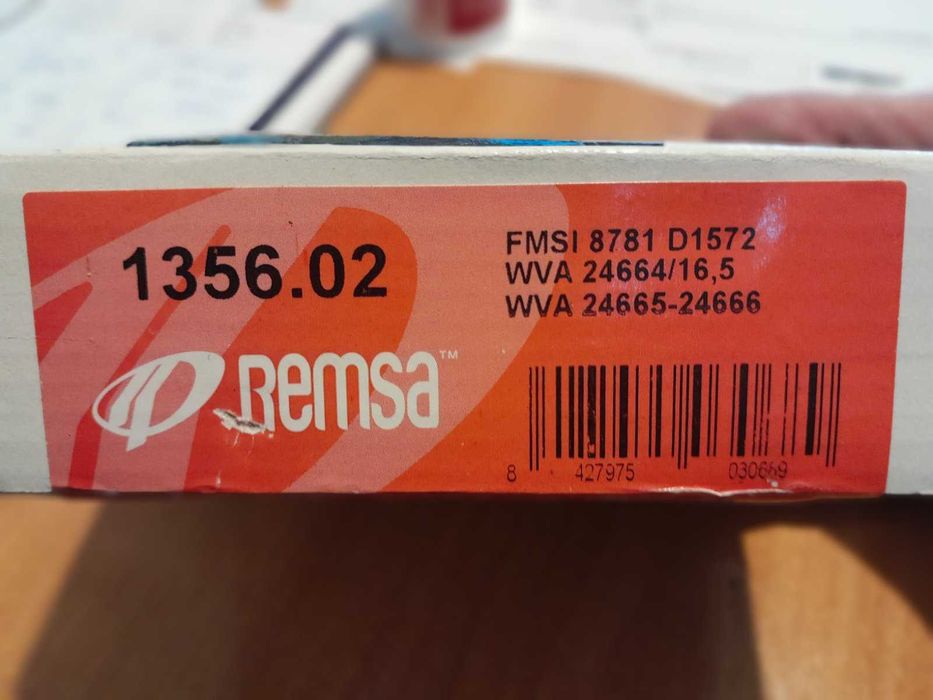 Колодки гальмівні задні TOYOTA  AURIS  COROLLA REMSA 1356.02