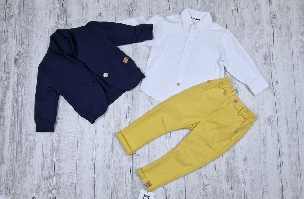 Marynarka bluza chłopięca Mimi 92/98 miekka Granatowa