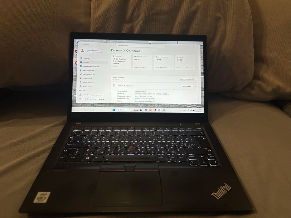 Ноутбук Lenovo Thinkpad 14 (Intel i7 10510U(4.8Ghz)/DDR4 16gb/SSD256Gb)