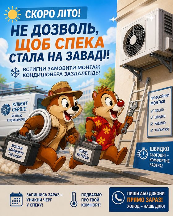 Кондиціонери  • Монтаж після  ремонту•Траси Для кондиціонерів