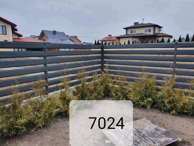 Забор Ранчо Паркан Жалюзі  металевий  штакетник горизонтальний