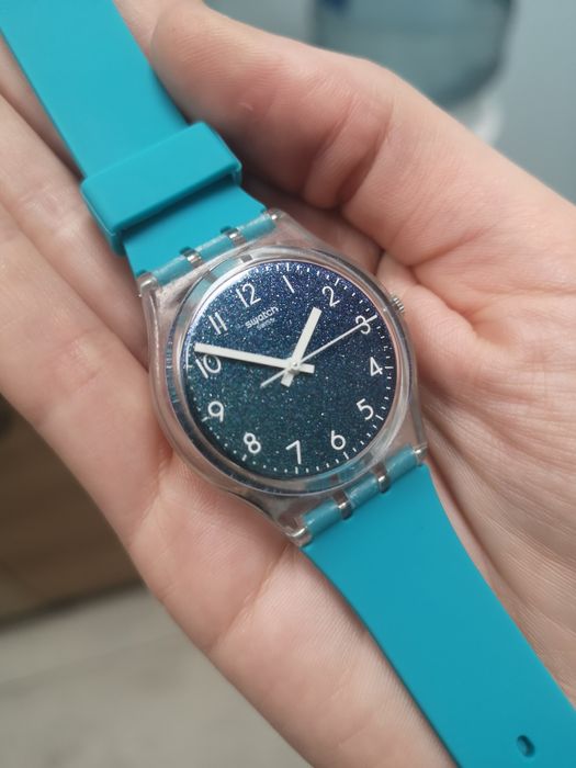 Zegarek swatch gent turkusowy Galaxy