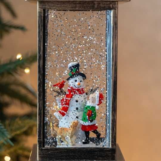 Новорічна музична іграшка з снігом Новорічний ліхтар Новогодний фонарь