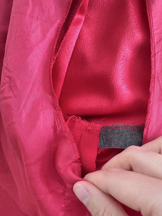 Czerpwna dluga marynarka z satyna niepowtarzalna plus size xxl 44