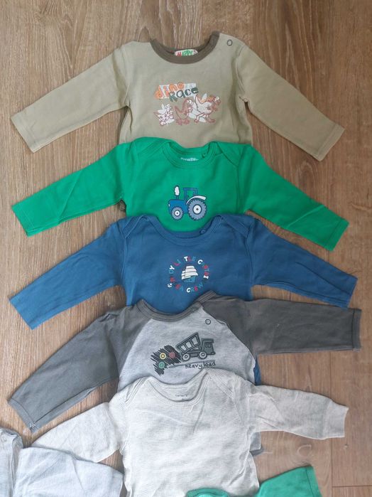 Body chłopięce, 21szt, 0-6m-ca