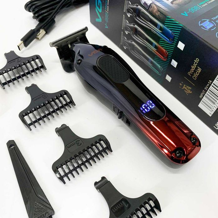 Професійна машинка для стрижки, триммер VGR з насадками, електробритва