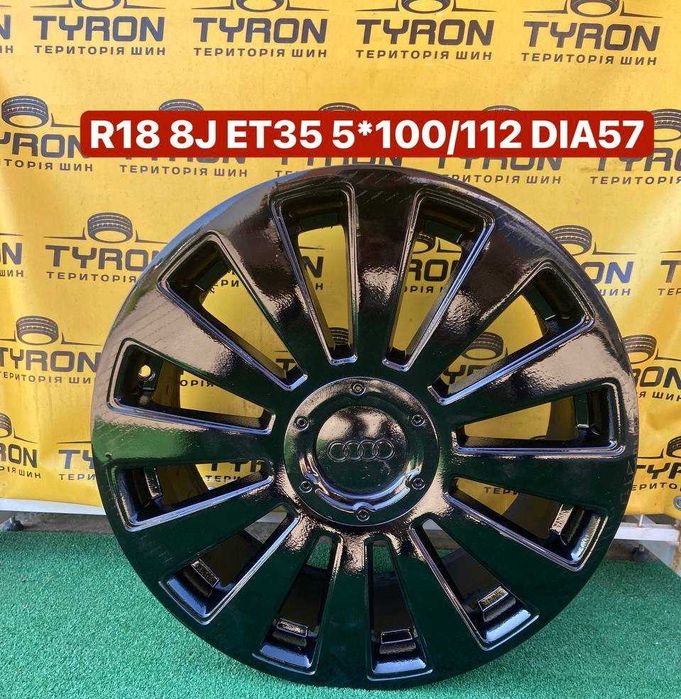 Диски титанові нові R18 5*100/112 8J ET35 DIA57 к-т чорні