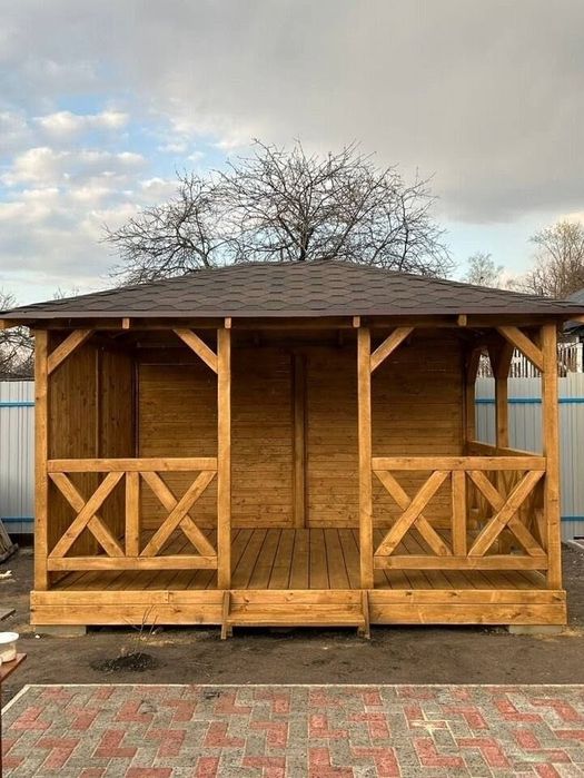 Беседка, садовая альтанка на дачу. Доставка, установка.