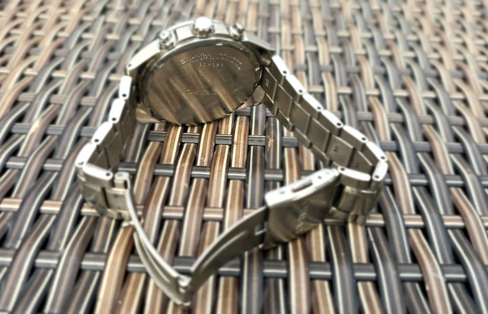 Seiko Solar Titanium, zegarek z chronografem