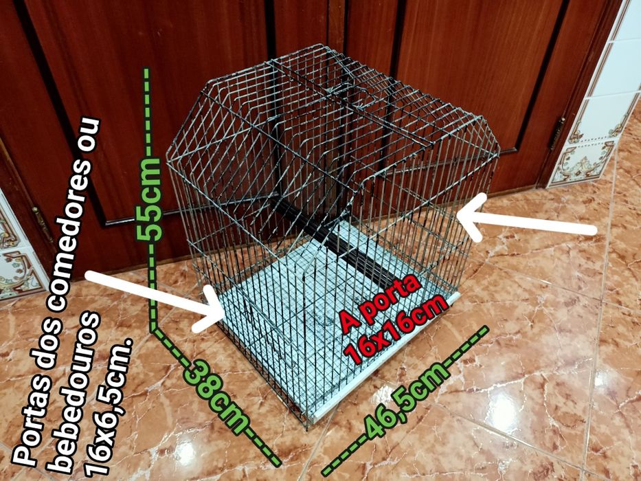 Gaiola galvanizada pássaros aves casa quarto apartamento vivenda